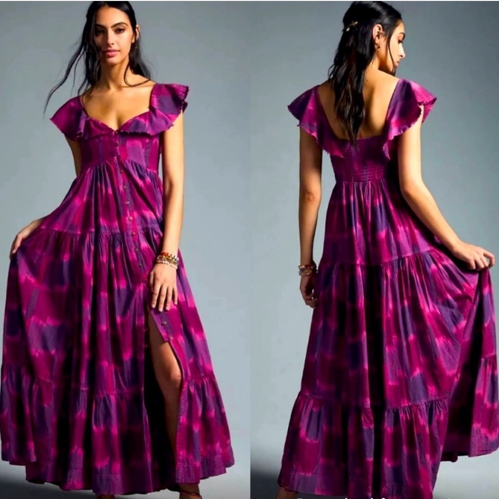 ISO: Anthropologie Pilcro Dyed Flutter Sleeve Dress